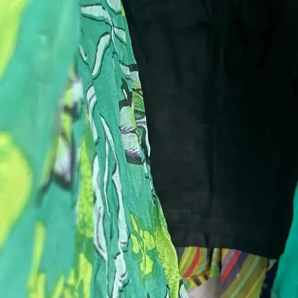 SOFT‎ SURROUNDINGS Bohemian Embellished Multi Print Art To Wear Sz S Full Gypsy - Picture 5 of 16